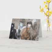 4つのアドーブ-自由に駆け寄るグリーティングカード カード (黄色い花)