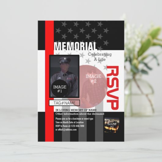 4つのイメージそして12テキスト行とあなた専有物を作成して下さい 招待状 (スタンド正面)