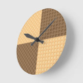 4つのウエファー ラウンド壁時計 (傾斜)