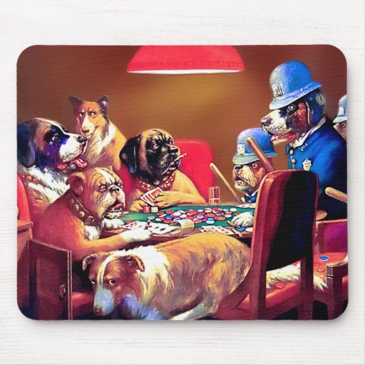 4つのエースでつねられている マウスパッド (正面)