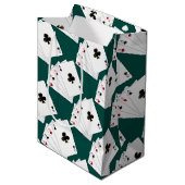 4つのエースのトランプのギフトバッグ ミディアムペーパーバッグ (正面アングル)