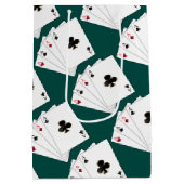 4つのエースのトランプのギフトバッグ ミディアムペーパーバッグ (裏面)