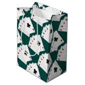 4つのエースのトランプのギフトバッグ ミディアムペーパーバッグ (裏面アングル)