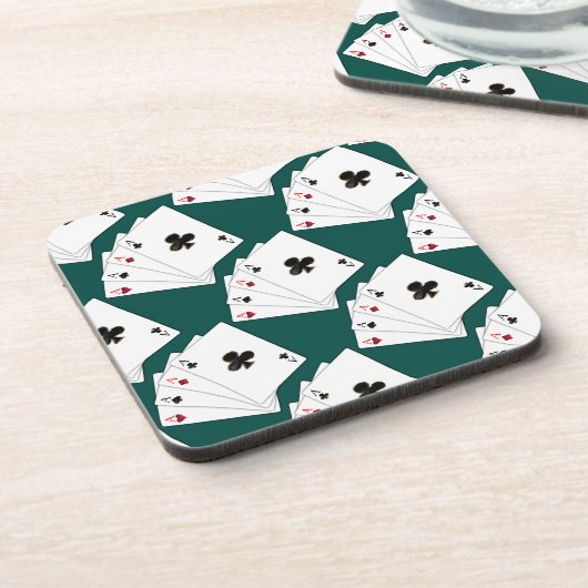 4つのエースのトランプのコースター コースター (左側)