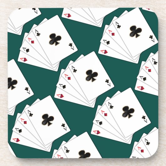 4つのエースのトランプのコースター コースター (正面)