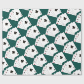 4つのエースのトランプの包装紙 ラッピングペーパー (フラット)