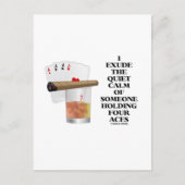 4つのエースを持つ人の静かな落ち着きを感じた ポストカード (正面)