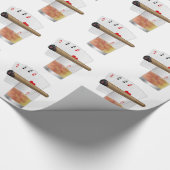 4つのエース、ドリンク、葉巻 ラッピングペーパー (角)