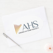 4つのオーバルAHSスタンプ 楕円形シール (封筒)