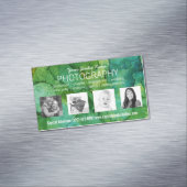 4つのカスタムなサンプル写真を持つプロカメラマン マグネット名刺 (インサイチュ)