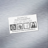 4つのカスタムなサンプル写真を持つプロカメラマン マグネット名刺 (インサイチュ)