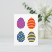 4つのカラフルイースターエッグ ポストカード (スタンド正面)