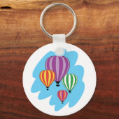 4つのカラフル熱気球 キーホルダー (正面)