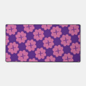 4つのカラフル花ハート デスクマット (正面)