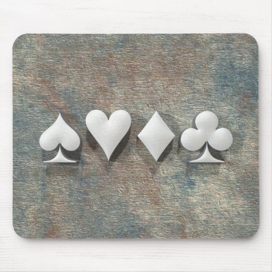 4つのカードのスーツ マウスパッド (正面)