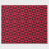 4つのカードのスーツ ラッピングペーパー (フラット)