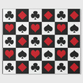 4つのカードのスーツ ラッピングペーパー (フラット)
