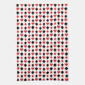 4つのカード図形のパターン キッチンタオル (縦)