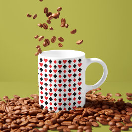 4つのカード図形のパターン コーヒーマグカップ