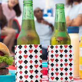 4つのカード図形のパターン スリム缶クーラー