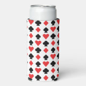 4つのカード図形のパターン スリム缶クーラー (Seltzer正面)