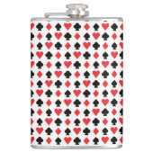 4つのカード図形のパターン フラスク (正面)