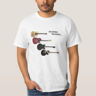 4つのギター及び決定の決定を用いるTシャツ… Tシャツ