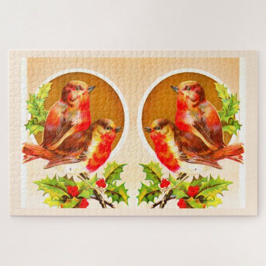 4つのクリスマスロビン ジグソーパズル (横)