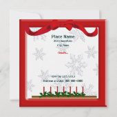 4つのクリスマス招待状のジンジャーブレッド家族 招待状 (裏面)