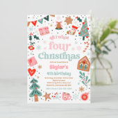 4つのクリスマス4th誕生日パーティーが欲しい 招待状 (スタンド正面)