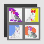 4つのコーギ (正面/裏面)