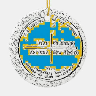 4つのコーナー4人の州 セラミックオーナメント