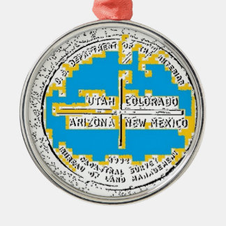 4つのコーナー4人の州 メタルオーナメント