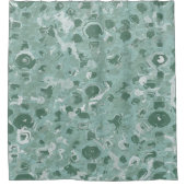 4つのシェードの緑の抽象芸術シャワーカーテン シャワーカーテン (正面)