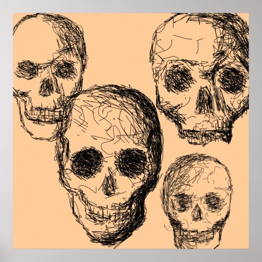 4つのスカルポスター。 ポスター (正面)