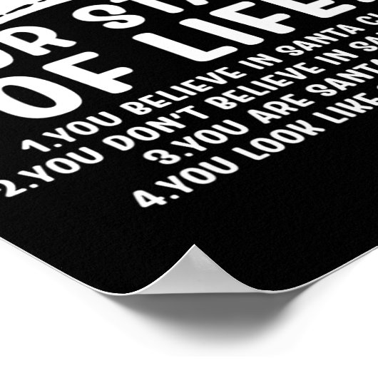 4つのステージのライフおもしろいサンタクリスマスX-mas胡 ポスター (角)