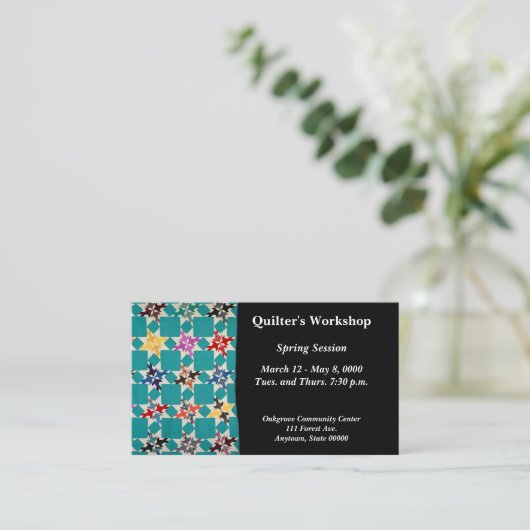 4つのスワローズのキルト 名刺 (スタンド正面)