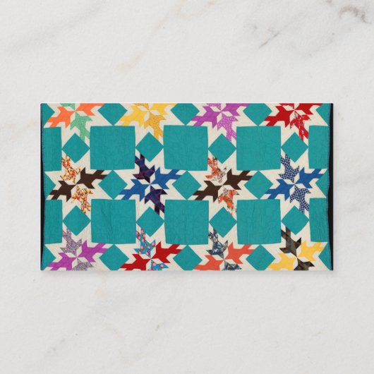 4つのスワローズのキルト 名刺 (裏面)