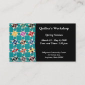 4つのスワローズのキルト 名刺 (正面)