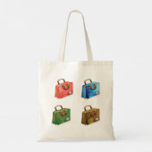 4つのスーツケースのトートバッグ トートバッグ (裏面)