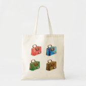 4つのスーツケースのトートバッグ トートバッグ (正面)