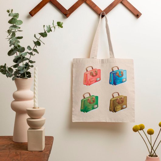 4つのスーツケースのトートバッグ トートバッグ