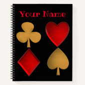 4つのスーツパーソナライズされたは ノートブック (正面)