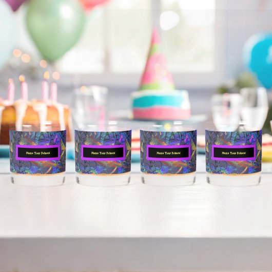 4つのセットあなたの毒の名前 ウイスキーグラス (インサイチュ (バースデー))