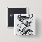 4つのタイプのドラゴン 缶バッジ (正面&裏面)