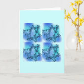 4つのダビデの星 カード (黄色い花)