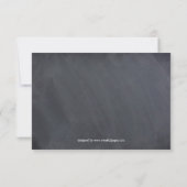 4つのデイジーのChalkboard - 3x5グラッド発表 招待状 (裏面)