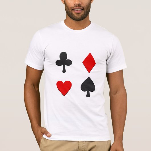 4つのトランプのスート Tシャツ (正面)