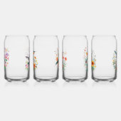 4つのハミングバードのセットフローラリース ガラス缶 (左)