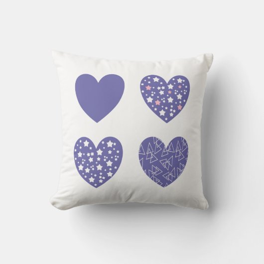 4つのハート クッション (正面)